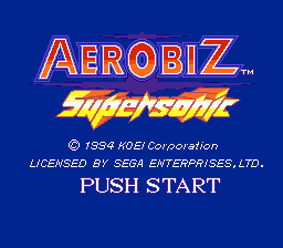 Aerobiz Supersonic Title Screen